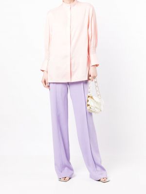 Haftowana koszula bawełniana Shiatzy Chen różowa