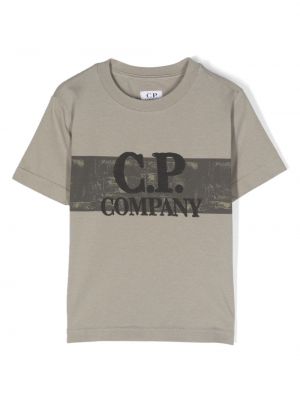 T-shirt con stampa C.p. Company grigio