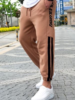 Sportovní kalhoty Madmext hnědé