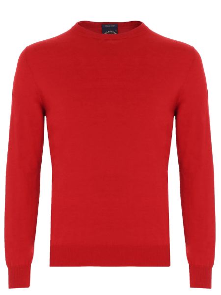 Шелковый шерстяной свитер Paul & Shark красный
