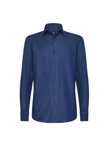 Koszula jeansowa bawełniana Boggi Milano niebieska