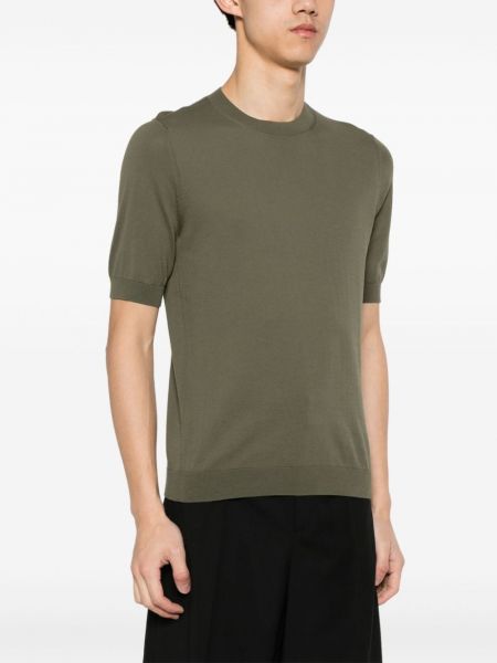 Megztas medvilninis marškinėliai Ballantyne žalia