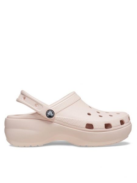 Klasické sandály na platformě Crocs růžové