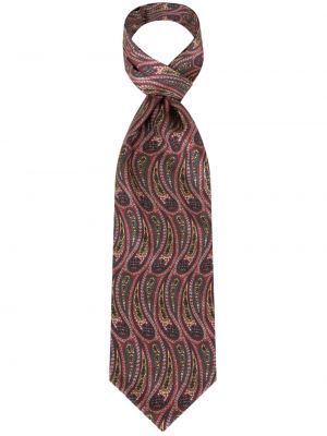 Cravatta con stampa paisley Etro rosso