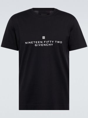 Tricou din bumbac din jerseu Givenchy negru