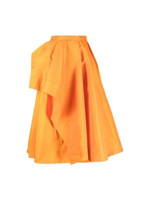 Pomarańczowa spódnica midi Alexander Mcqueen