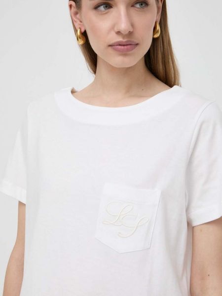 Koszulka bawełniana Luisa Spagnoli biała
