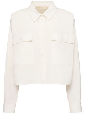 Памучна риза Weekend Max Mara бяло