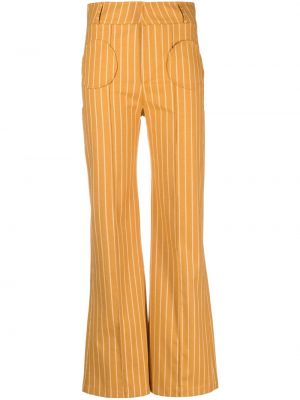 Pantaloni a righe Destree giallo
