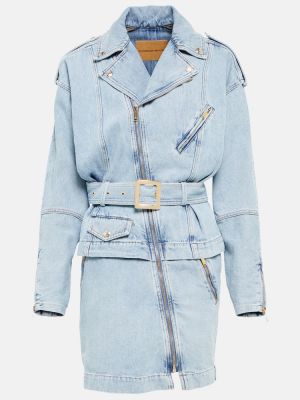 Asymetrické džínsové šaty Alexandre Vauthier modrá