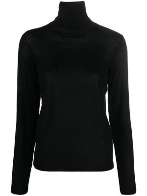 Volneni pulover Seventy črna