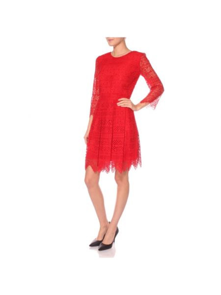 Mini vestido con estampado geométrico Twinset rojo