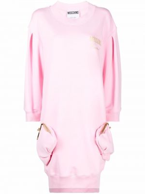 Vestido de tela jersey Moschino rosa