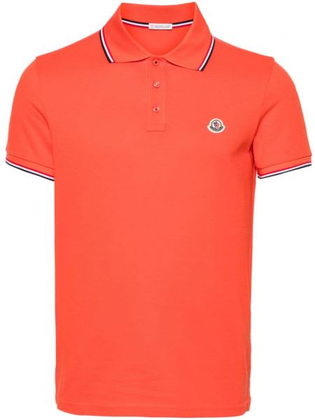 Polo marškinėliai Moncler oranžinė