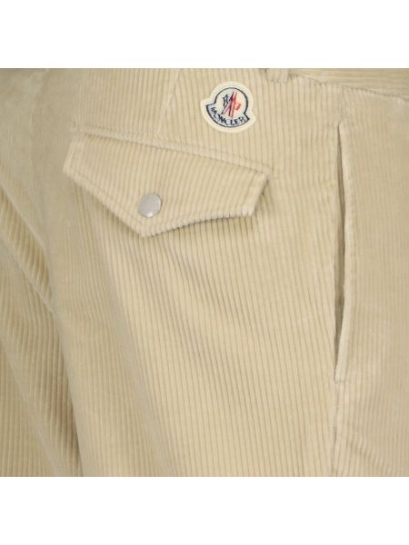 Pantalones rectos de pana Moncler beige