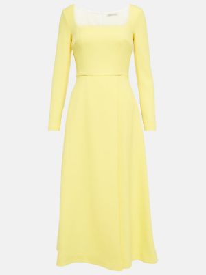 Vlněné midi šaty Emilia Wickstead - žlutá