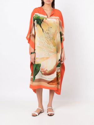 Zīda kleita ar apdruku Lenny Niemeyer oranžs