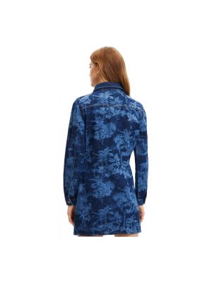 Kleid mit geknöpfter mit print Desigual blau