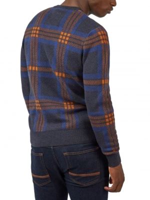 Клетчатый пуловер с вышивкой с круглым вырезом Ben Sherman