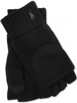 Перчатки из шерсти мериноса Polo Ralph Lauren черные