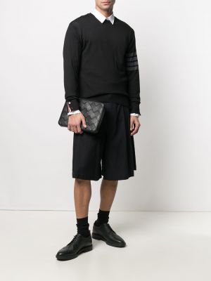 Vlněný pulovr z merino vlny Thom Browne černý