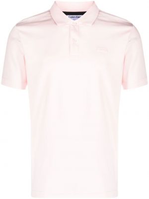 Polo majica Calvin Klein ružičasta