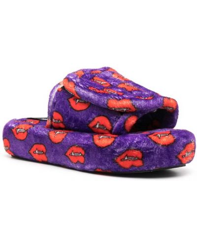 Pantuflas con estampado Duoltd violeta