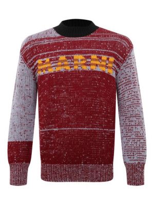 Шерстяной свитер Marni красный