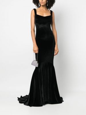 Vakarinė suknelė be rankovių velvetinis Atu Body Couture juoda