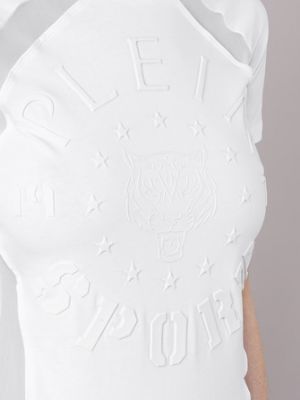 Koszulka z krótkim rękawem sportowa Philipp Plein Sport biała