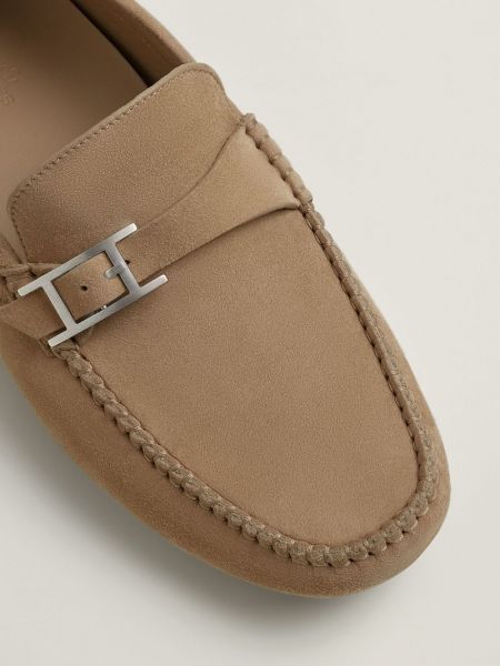 Semišové loafers Hermès Pre-owned béžové
