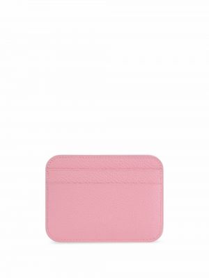 Kožená peněženka s potiskem Balenciaga růžová