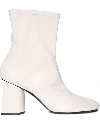 Ankle boots skórzane Balenciaga białe