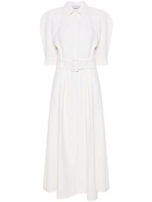 Μάλλινη φόρεμα Gabriela Hearst λευκό