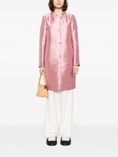 Saténový kabát Herno růžový