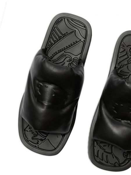 Dabīgās ādas kurpes Burberry melns