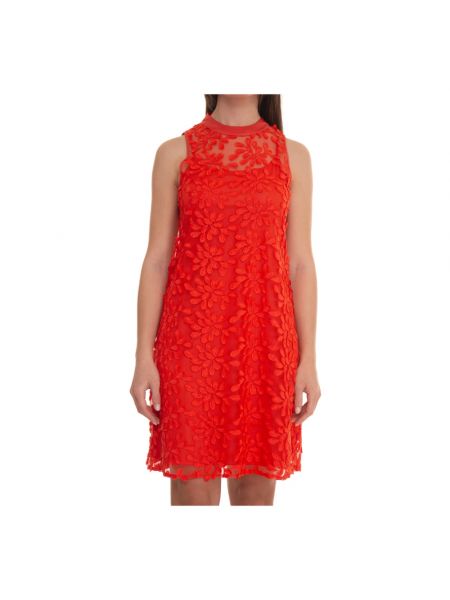 Sukienka mini z kokardką w kwiatki Pennyblack pomarańczowa