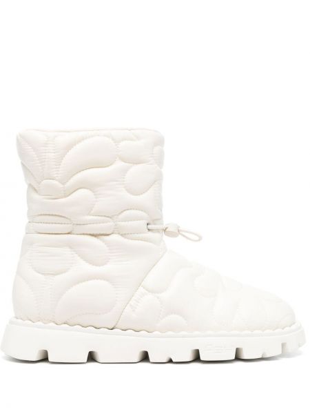 Ватирани зимни обувки за сняг на цветя Ash бяло