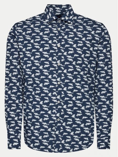 Marškiniai slim fit Paul&shark mėlyna