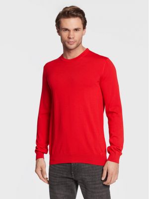Пуловер slim Hugo червено