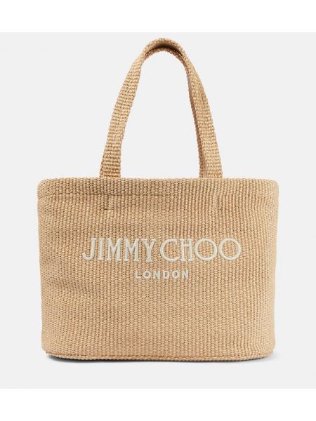 Shopperka Jimmy Choo beżowa