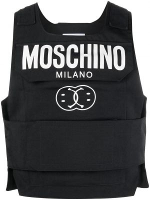 Trykt vest Moschino svart