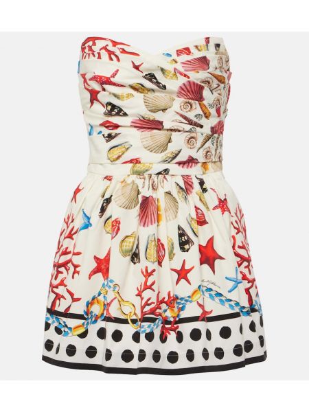 Mini vestido de algodón con estampado Dolce&gabbana