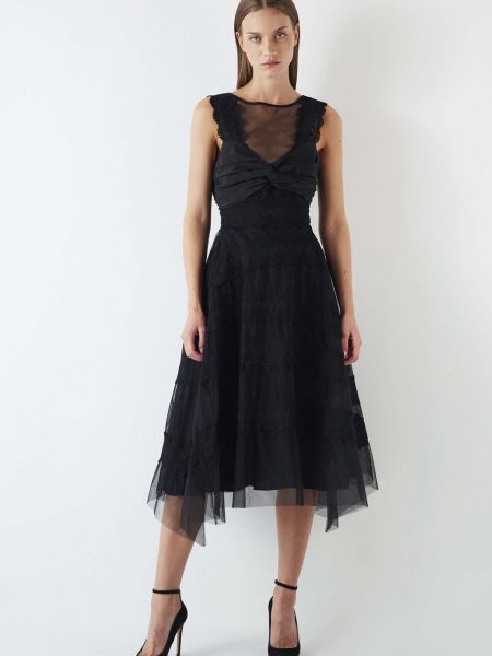 Коктейльное платье из тюля Ipekyol черное