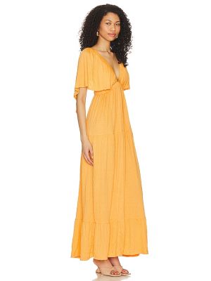 Vestido largo Free People naranja