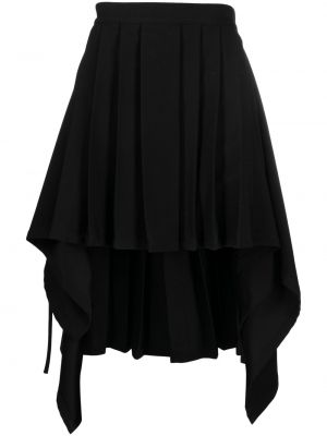 Plisované kalhoty Moschino černé