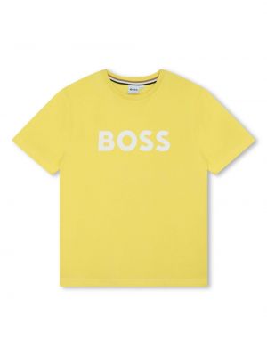 T-shirt for piger Boss Kidswear gul