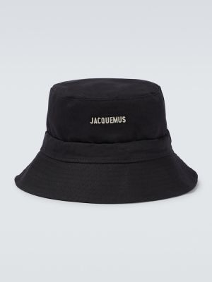 Bavlněný klobouk Jacquemus černý