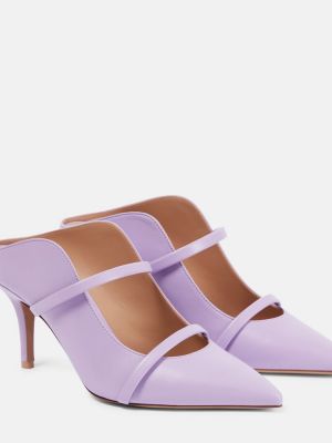 Papuci tip mules din piele Malone Souliers violet