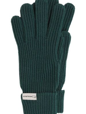 Шерстяные перчатки Woolrich бежевые